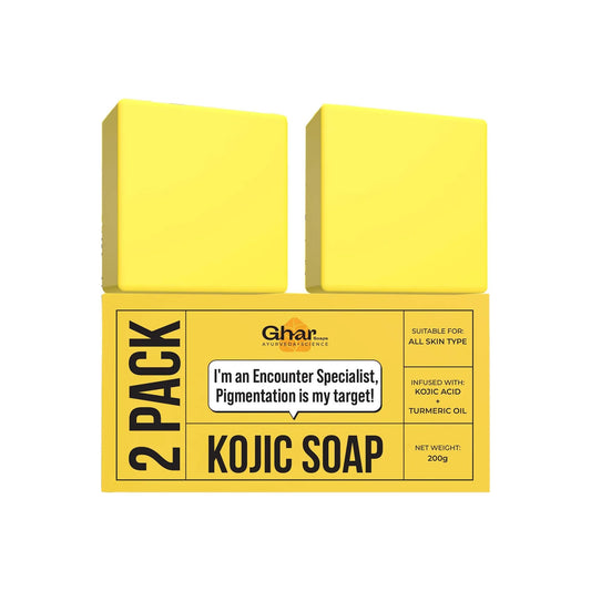 GHAR SOAPS Kojic Acid 2% Soap with Niacinamide | For Pigmentation, Sun damage, Brightening Underarm & Reduces Dark Spot | Soap for Men & Women | Suitable for All Skin Types |(Pack of 2) (100 g x 2)