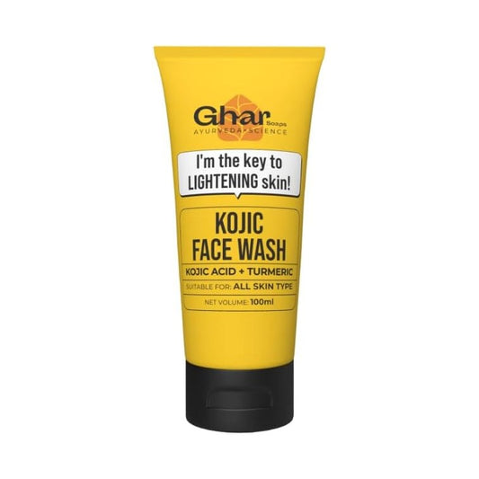 Ghar Soaps Kojic Acid & Turmeric Face Wash Kojic Acid 2% face wash with Niacinamide | For Pigmentation, Sun Damage Suitable for All Skin Types I For Men & Women | 100ml